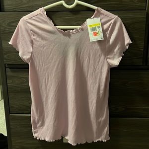 Nike yoga training top short sleeve ruffle tee!